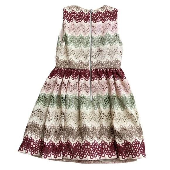 Alice + Olivia Multicolor Joyce Lace Crew Neck Party Dress Size 10 - Picture 6 of 11